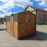 Баня с выдвижным полком 4x2.4