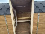 Баня Квадро бочка 6x2.4 с беседкой — изображение 3